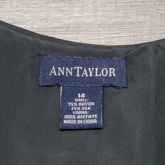 Ann Taylor Silk Embroidered Dark Floral Corset Top Sz 14 Witchy Whimsy Goth Y2K - Picture 4 of 7